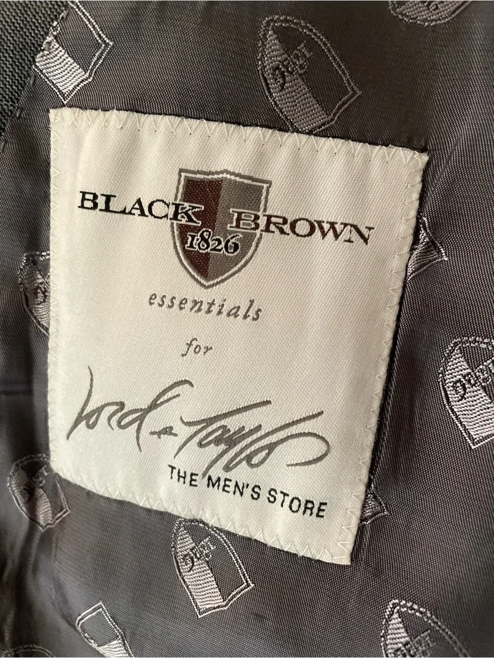 Black Brown 1826 Gray Windowpane Suit Jacket
